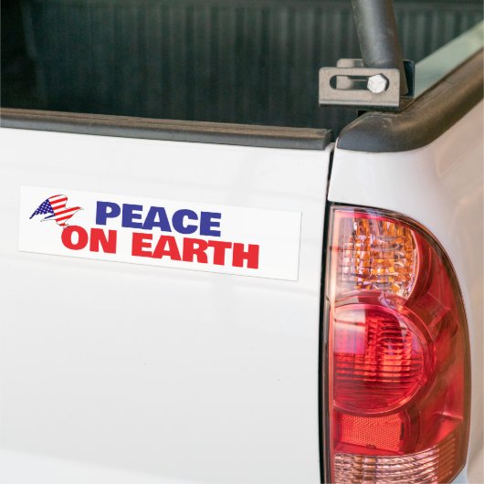 PEACE on earth not war warmonger deep-state  Bumpe Bumpersticker (Op Truck)