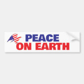 PEACE on earth not war warmonger deep-state  Bumpe Bumpersticker (Voorkant)