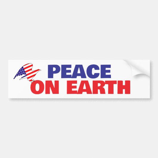 PEACE on earth not war warmonger deep-state  Bumpe Bumpersticker (Voorkant)
