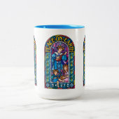 Peace-on-Earth Pre-Raphaelite Xmas keramische mok (Center)