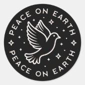 Peace on Earth Ronde Sticker (Voorkant)