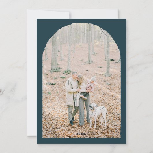 Peace on Earth Script Holiday Kaart (Achterkant)