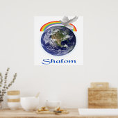 Peace on Earth Shalom Poster (Keuken)
