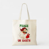 Peace On Earth Sign Merry kerstkerstkerstkerstkers Tote Bag (Achterkant)