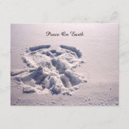 Peace on Earth Snow Angel Holiday Post Kaart