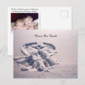 Peace on Earth Snow Angel Holiday Post Kaart (Voorkant / Achterkant)