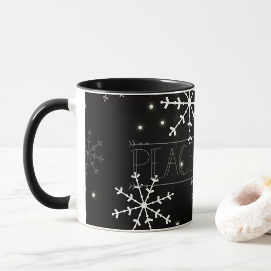 Peace on Earth Snowflake Mok (Met donut)