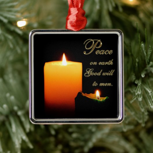 Peace on Earth Square Ornament (Boom)