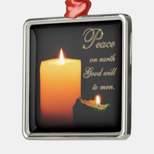 Peace on Earth Square Ornament (Links)