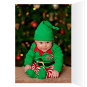 Peace on Earth Star Holiday Photo Wenskaart (Binnen (Links))
