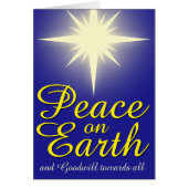 Peace on Earth Star Holiday Photo Wenskaart (Voorkant)
