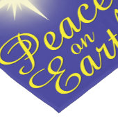 Peace on Earth Star Holiday Table Runner Korte Tafelloper (Hoek)