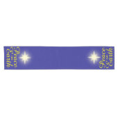 Peace on Earth Star Holiday Table Runner Korte Tafelloper (Horizontaal)