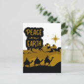 Peace on Earth Traditional Christelijk Christmas Briefkaart (Staand voorkant)