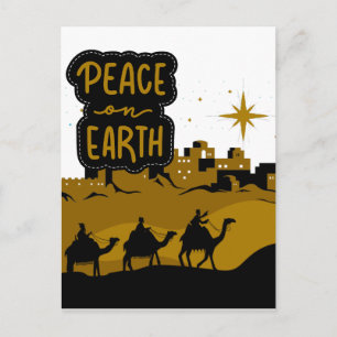 Peace on Earth Traditional Christelijk Christmas Briefkaart