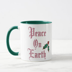 Peace on Earth Vintage Kerst Mok