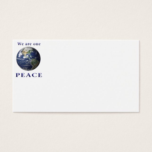 Peace on Earth Visitekaartjes (Voorkant)
