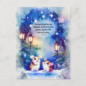 Peace on Earth Waterverf Muizen Christelijk Kerst Feestdagenkaart (Voorkant)
