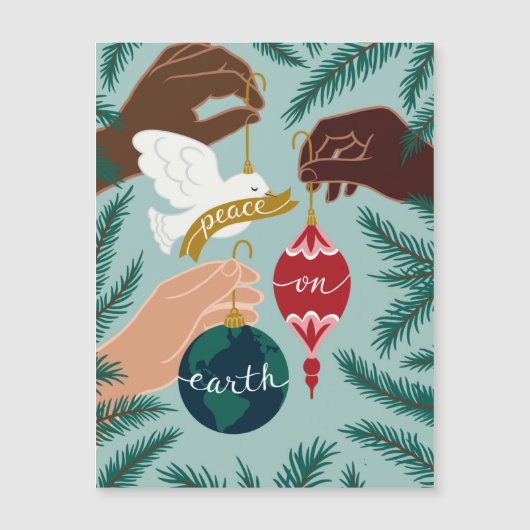 Peace on Earth Wenskaart voor kerst (Voorkant)