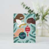 Peace on Earth Wenskaart voor kerst Briefkaart (Staand voorkant)