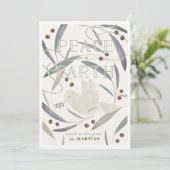 Peace on Earth White Dove Cream Christmas Kaart (Staand voorkant)