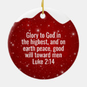 Peace On Earth white dove religious holiday 🕊🎄 Keramisch Ornament (Achterkant)