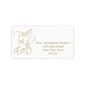 Peace on Earth White-kerstterugzendadres Etiket (Voorkant)