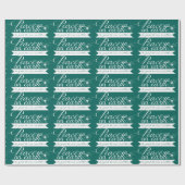 Peace on Earth White Text Wrapping Paper Cadeaupapier (Vlak)