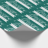 Peace on Earth White Text Wrapping Paper Cadeaupapier (Hoek)