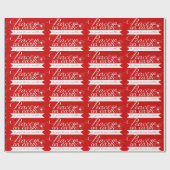 Peace on Earth White Text Wrapping Paper Cadeaupapier (Vlak)