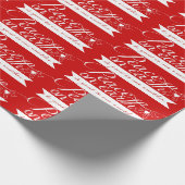 Peace on Earth White Text Wrapping Paper Cadeaupapier (Hoek)