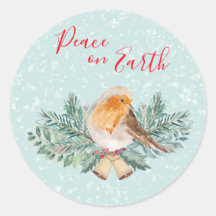 Peace on Earth Winter Robin Christelijk Kerstmis