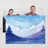 Peace on Earth Winter Snow Scene: Kerstmis Feestdagenkaart (Voorkant / Achterkant)