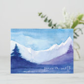 Peace on Earth Winter Snow Scene: Kerstmis Feestdagenkaart (Staand voorkant)