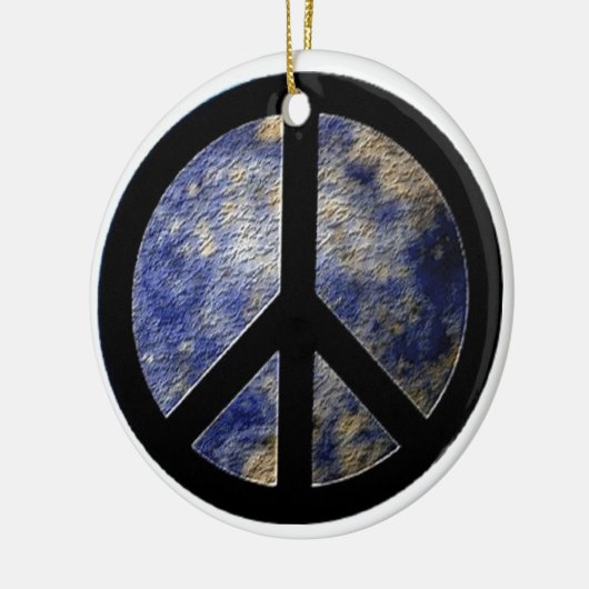 Peace on Earth World Wereldbol kerstversiering Keramisch Ornament (Links)