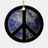 Peace on Earth World Wereldbol kerstversiering Keramisch Ornament (Achterkant)