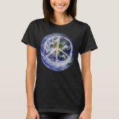 PEACE op Aarde Planet in Space Peace Symbol T-shirt (Voorkant)