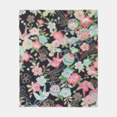Peace Orizuru en Flower, Japans ontwerp Fleece Deken (Voorkant)