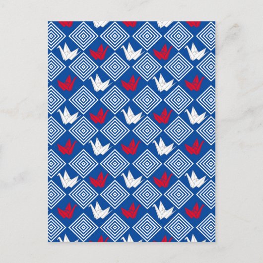 Peace Orizuru Pattern Briefkaart (Voorkant)