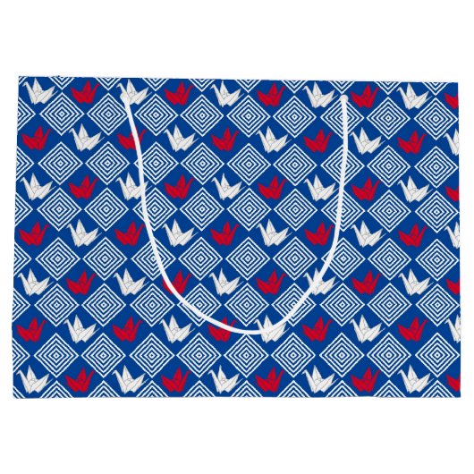 Peace Orizuru Pattern Groot Cadeauzakje (Achterkant)