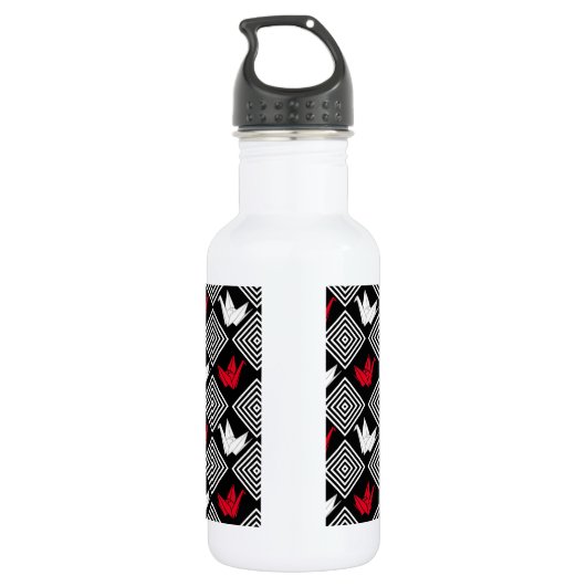 Peace Orizuru Pattern Waterfles (Achterkant)