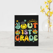 Peace Out 1e klas CL van 2025 Afscheid Afstuderen Kaart (Gele Bloem)