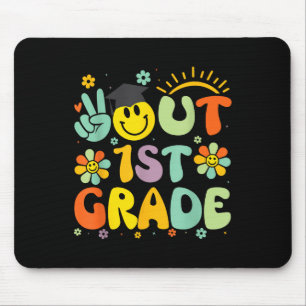 Peace Out 1e klas CL van 2025 Afscheid Afstuderen Muismat