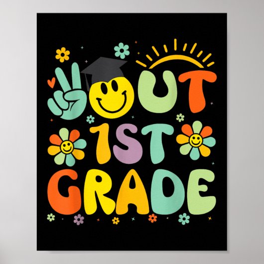 Peace Out 1e klas CL van 2025 Afscheid Afstuderen Poster (Voorkant)