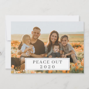 Peace Out 2020 Funny COVID New Year Feestdagenkaart