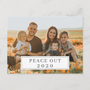 Peace Out 2020 Funny COVID New Year Feestdagenkaart
