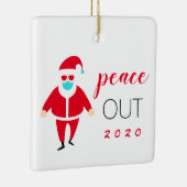 Peace Out 2020 Funny Santa Persoonlijk Keramisch Ornament (Rechts)