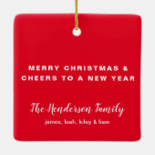 Peace Out 2020 Funny Santa Persoonlijk Keramisch Ornament (Achterkant)