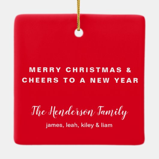 Peace Out 2020 Funny Santa Persoonlijk Keramisch Ornament (Achterkant)