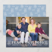 Peace Out 2023 Blauw Gelukkig Nieuwjaar Grappige F